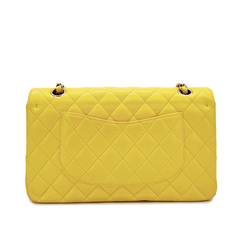 CHANEL CLASSIC FLAP MEDIUM CHAIN SHOULDER BAG YELLOW LAMB SKIN 90292742 - PURPOSE
