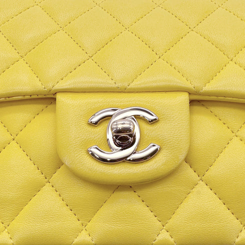 CHANEL CLASSIC FLAP MEDIUM CHAIN SHOULDER BAG YELLOW LAMB SKIN 90292742 - PURPOSE