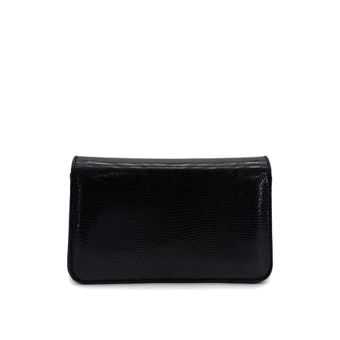 CHANEL VINTAGE FULL FLAP CHAIN SHOULDER BAG BLACK LIZARD 90292743 - PURPOSE