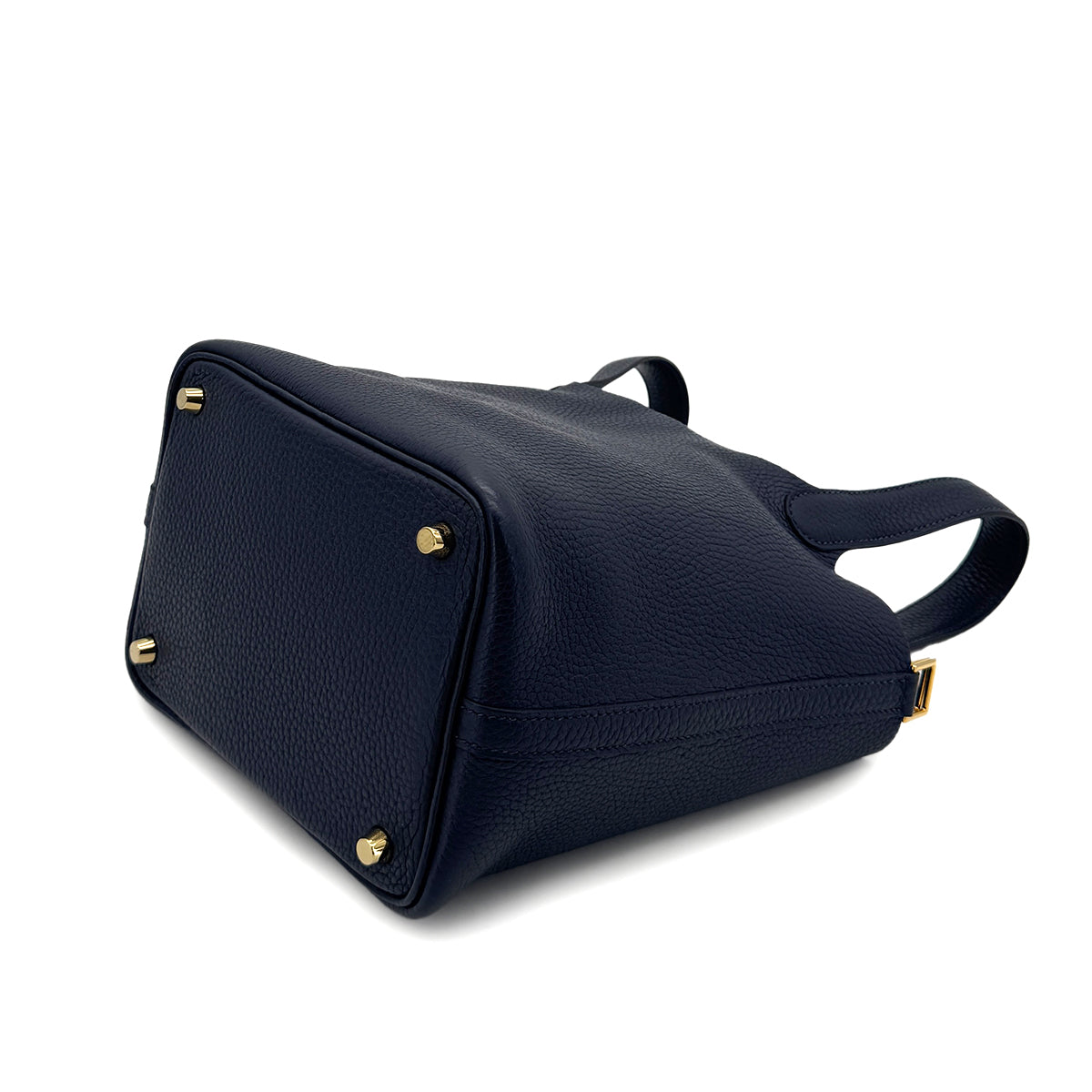 HERMES PICOTIN LOCK PM BLUE NUIT TAURILLON CLEMENCE HAND BAG D 90292746