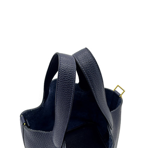 HERMES PICOTIN LOCK PM BLUE NUIT TAURILLON CLEMENCE HAND BAG D 90292746 - PURPOSE
