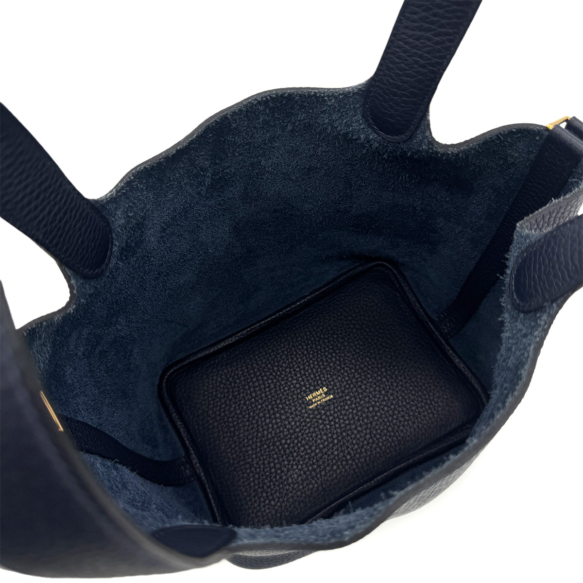 HERMES PICOTIN LOCK PM BLUE NUIT TAURILLON CLEMENCE HAND BAG D 90292746