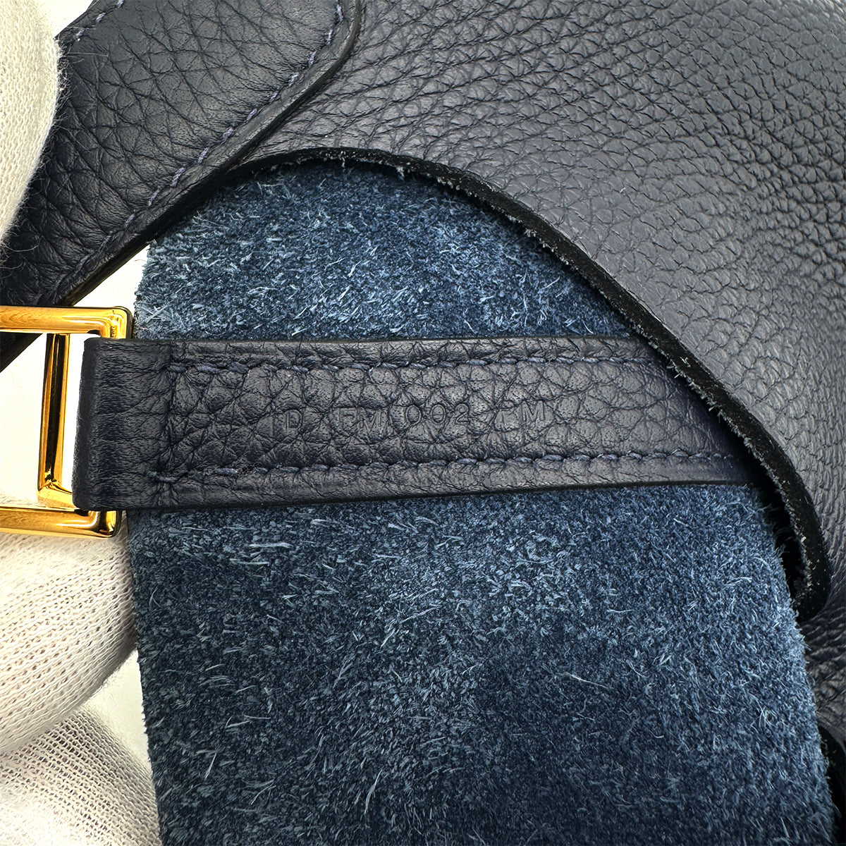 HERMES PICOTIN LOCK PM BLUE NUIT TAURILLON CLEMENCE HAND BAG D 90292746