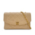 CHANEL VINTAGE MATELASSE CHAIN SHOULDER BAG BEIGE CAVIAR SKIN 90292750 - PURPOSE