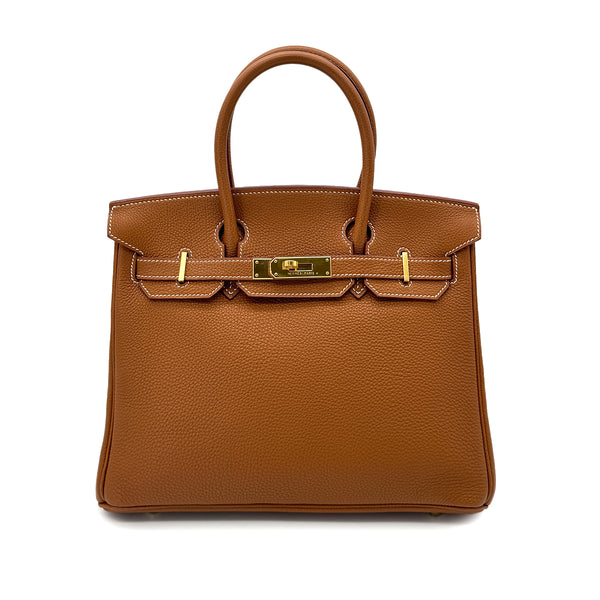 HERMES BIRKIN 30 GOLD TOGO HAND BAG □F GHW 90292779 - PURPOSE
