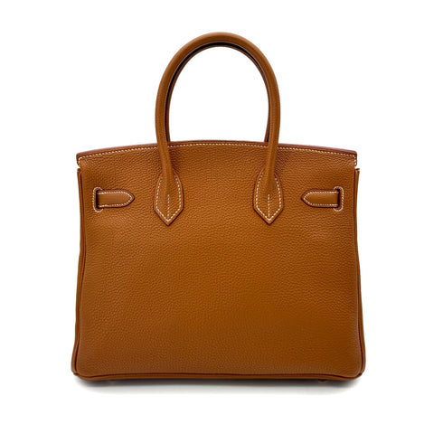 HERMES BIRKIN 30 GOLD TOGO HAND BAG □F GHW 90292779 - PURPOSE