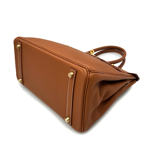 HERMES BIRKIN 30 GOLD TOGO HAND BAG □F GHW 90292779 - PURPOSE