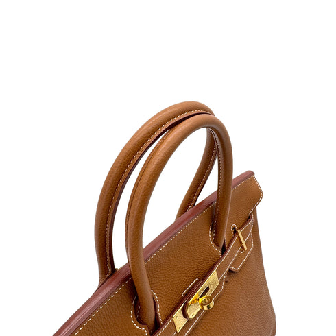 HERMES BIRKIN 30 GOLD TOGO HAND BAG □F GHW 90292779 - PURPOSE