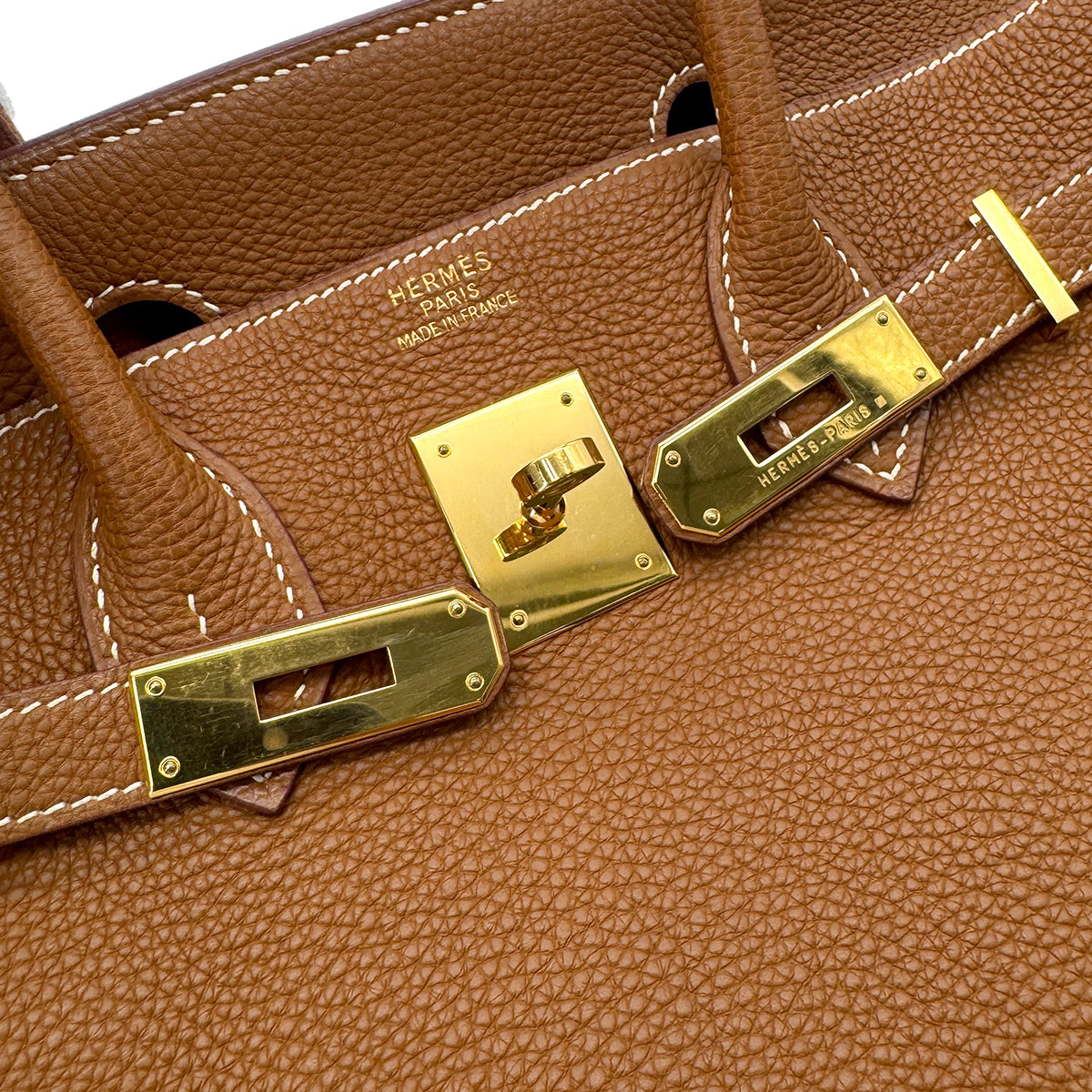 HERMES BIRKIN 30 GOLD TOGO HAND BAG □F GHW 90292779