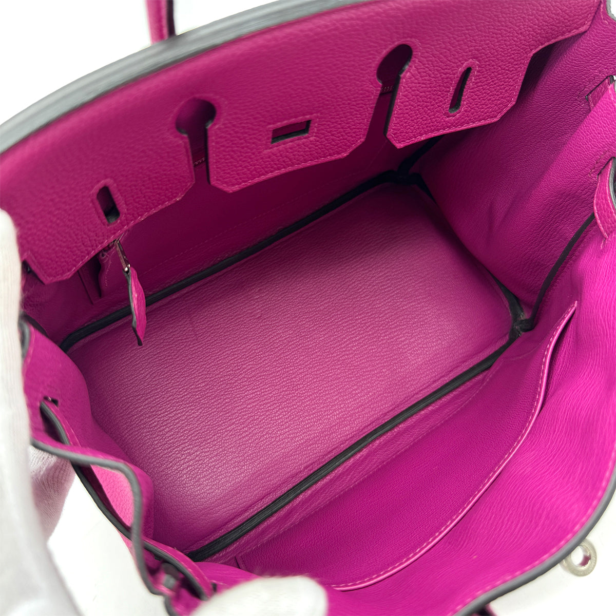 HERMES BIRKIN 25 ROSE PURPLE TOGO HAND BAG C SHW 90292780