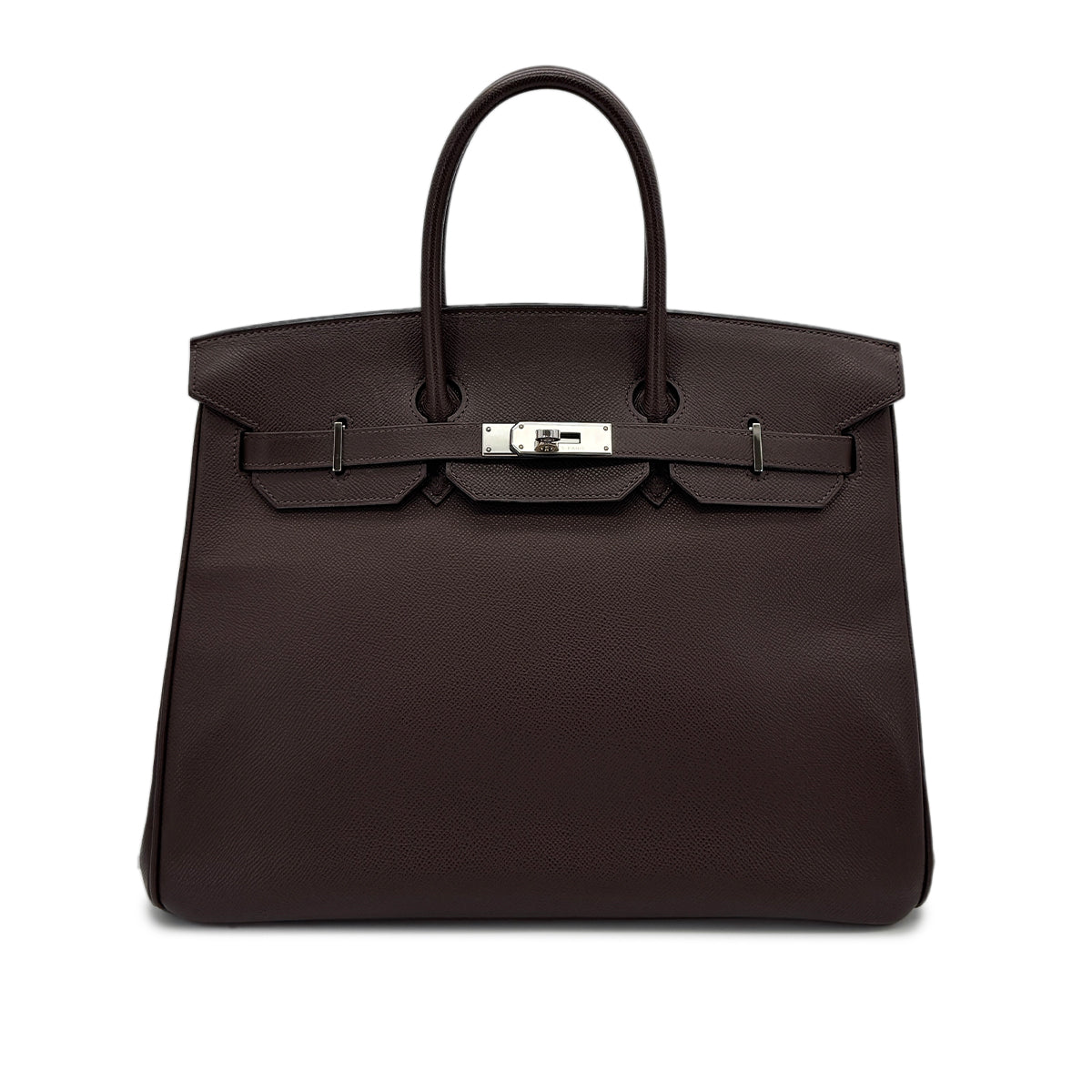 HERMES BIRKIN 35 EBENE VEAU EPSOM HAND BAG □J SHW 90292781