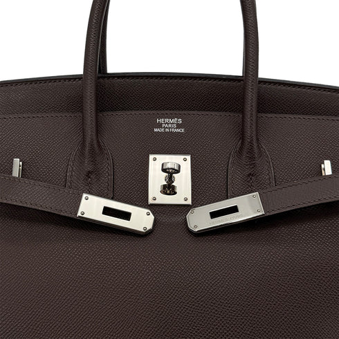 HERMES BIRKIN 35 EBENE VEAU EPSOM HAND BAG □J SHW 90292781 - PURPOSE