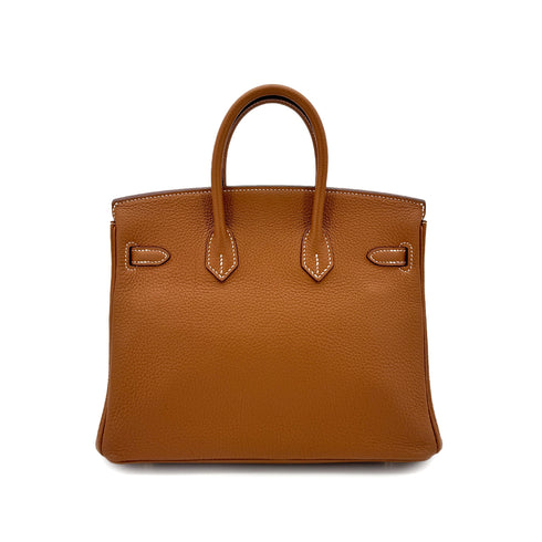HERMES BIRKIN 25 GOLD TOGO HAND BAG □P GHW 90292782 - PURPOSE