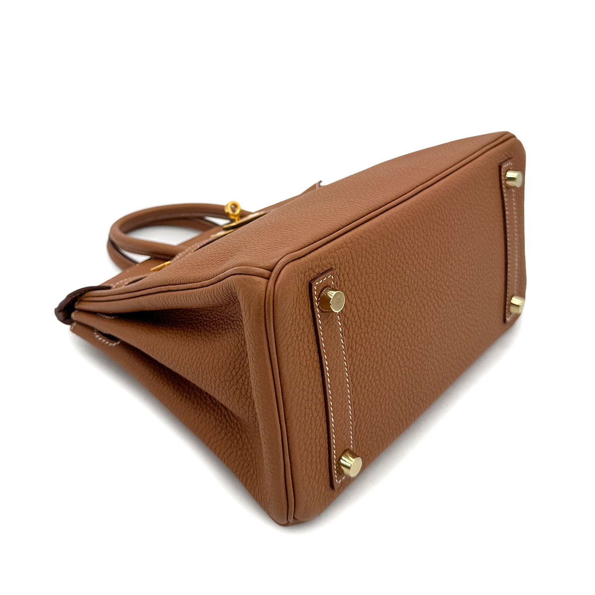 HERMES BIRKIN 25 GOLD TOGO HAND BAG □P GHW 90292782