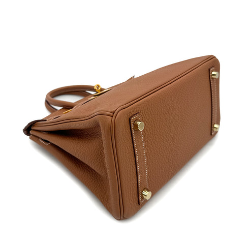 HERMES BIRKIN 25 GOLD TOGO HAND BAG □P GHW 90292782 - PURPOSE