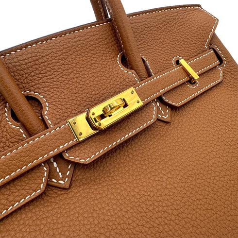 HERMES BIRKIN 25 GOLD TOGO HAND BAG □P GHW 90292782 - PURPOSE