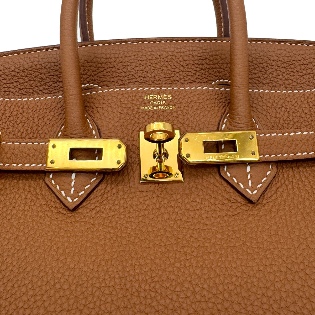 HERMES BIRKIN 25 GOLD TOGO HAND BAG □P GHW 90292782