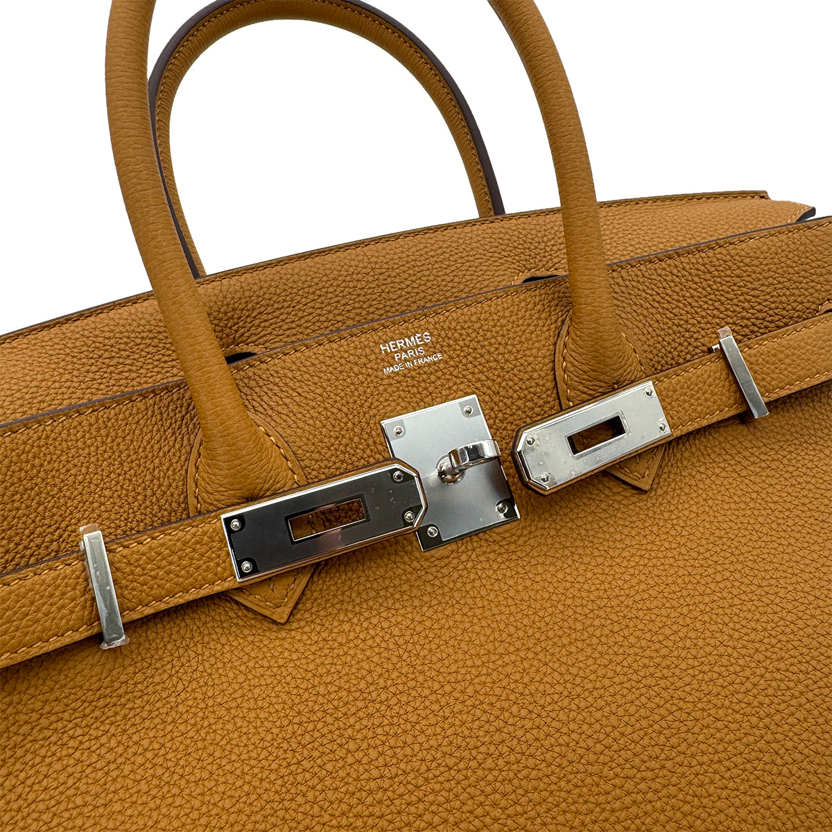HERMES BIRKIN 30 VERSO CARAMEL LIME TOGO HAND BAG Y SHW 90292783