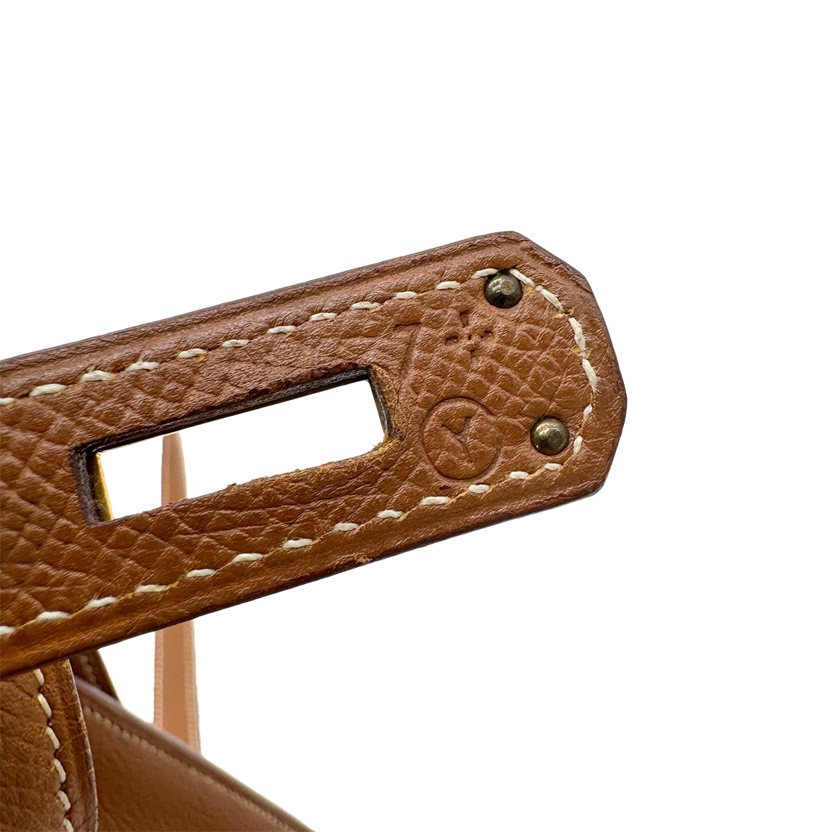 HERMES KELLY SPORTS GOLD COUCHEVEL SHOULDER BAG 〇Y GHW 90292786