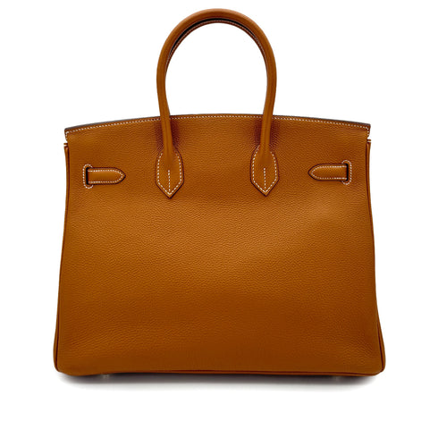 HERMES BIRKIN 35 GOLD TOGO HAND BAG □I GHW 90292787 - PURPOSE