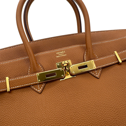 HERMES BIRKIN 35 GOLD TOGO HAND BAG □I GHW 90292787 - PURPOSE