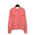 CHANEL VINTAGE LOGO BUTTON SHIRT PINK SILK 42 RTW 90292792 - PURPOSE