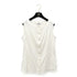 CHANEL VINTAGE SLEEVELESS TOPS WHITE COTTON 42 RTW 90292793