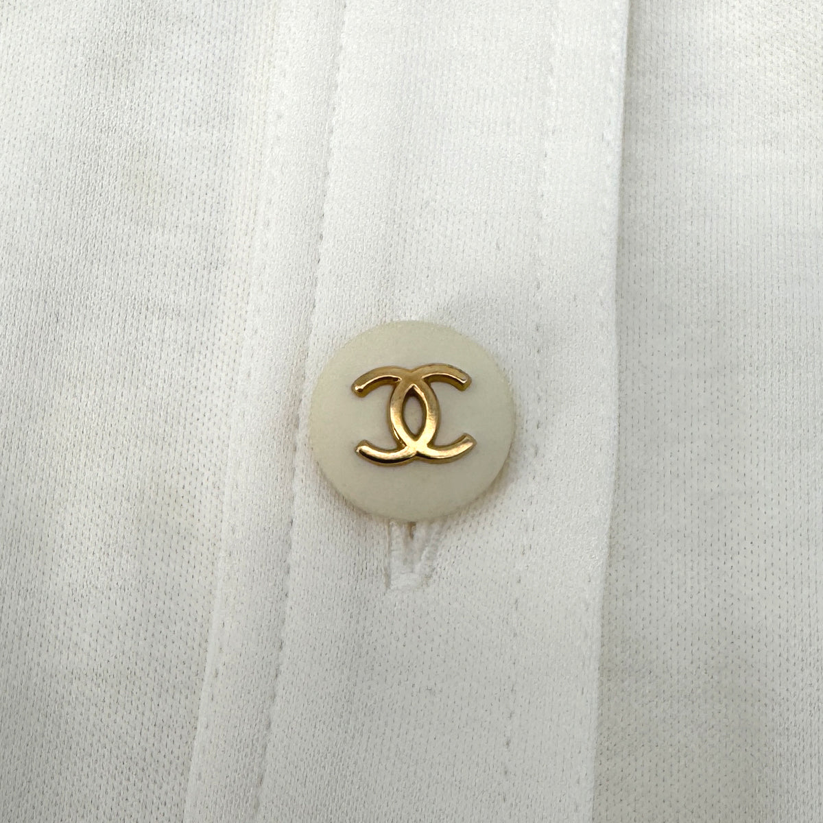 CHANEL VINTAGE SLEEVELESS TOPS WHITE COTTON 42 RTW 90292793