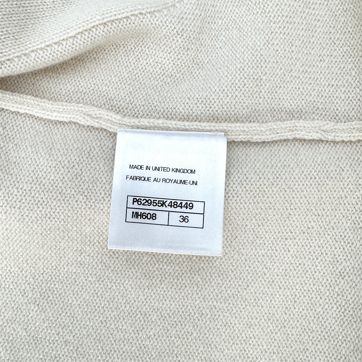 CHANEL COCO BUTTON CARDIGAN IVORY PINK NAVY CASHMERE 36 P62 RTW 90292797