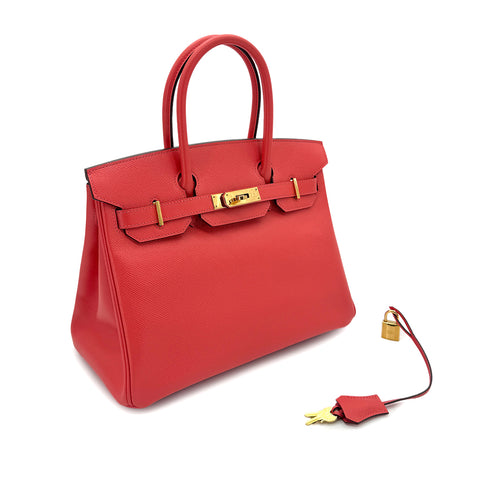 HERMES BIRKIN 30 ROSE JAIPUR EPSOM HAND BAG X GHW 90292801 - PURPOSE