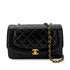 CHANEL VINTAGE DIANA MEDIUM CHAIN SHOULDER BAG BLACK LAMB SKIN 90292808 - PURPOSE