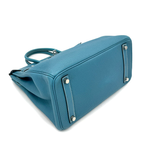 HERMES HAUT A COURROIES 28 BLUE JEAN TOGO HAND BAG ▢I SHW 90292815 - PURPOSE