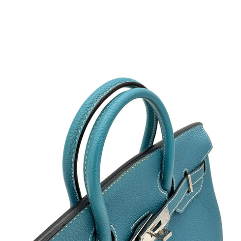 HERMES HAUT A COURROIES 28 BLUE JEAN TOGO HAND BAG ▢I SHW 90292815 - PURPOSE