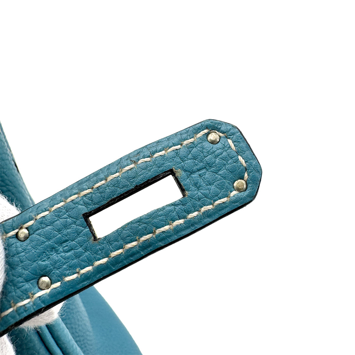 HERMES HAUT A COURROIES 28 BLUE JEAN TOGO HAND BAG ▢I SHW 90292815