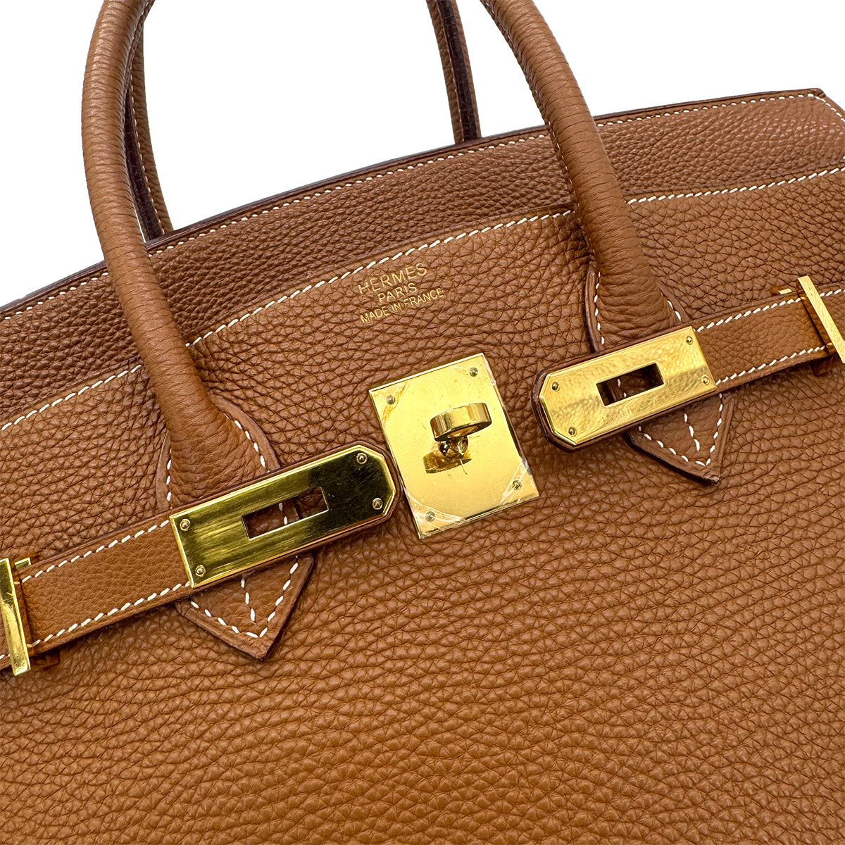 HERMES BIRKIN 35 GOLD TOGO HAND BAG □J GHW 90292816
