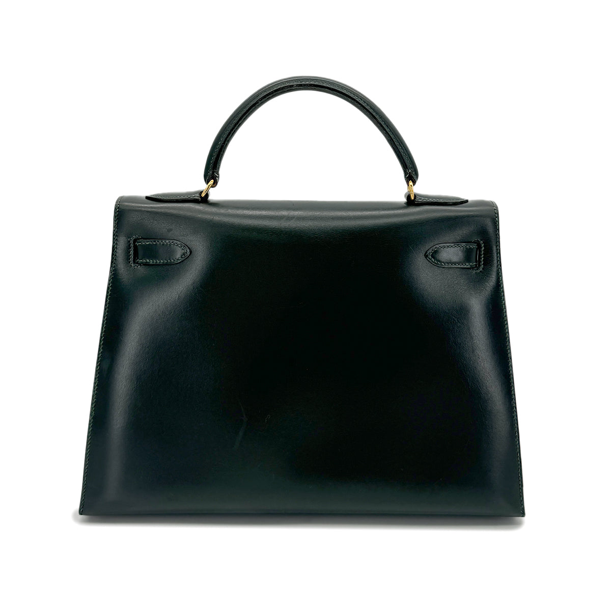 HERMES KELLY 32 SELLIER VERT BOXCALF HAND SHOULDER BAG 〇V GHW 90292817