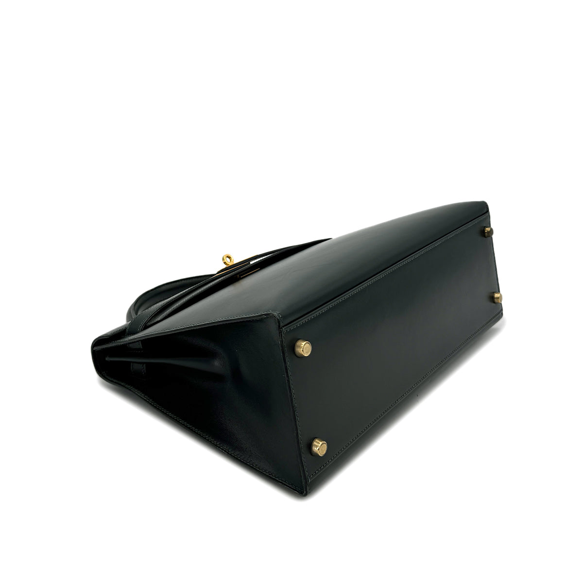 HERMES KELLY 32 SELLIER VERT BOXCALF HAND SHOULDER BAG 〇V GHW 90292817