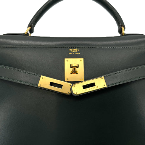 HERMES KELLY 32 SELLIER VERT BOXCALF HAND SHOULDER BAG 〇V GHW 90292817 - PURPOSE