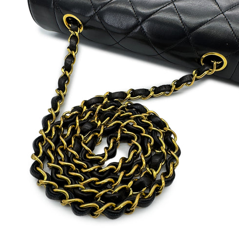 CHANEL VINTAGE DIANA SMALL CHAIN SHOULDER BAG BLACK LAMB SKIN 90292818 - PURPOSE