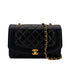 CHANEL VINTAGE DIANA MEDIUM CHAIN SHOULDER BAG BLACK LAMB SKIN 90292819 - PURPOSE