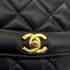 CHANEL VINTAGE DIANA MEDIUM CHAIN SHOULDER BAG BLACK LAMB SKIN 90292819 - PURPOSE