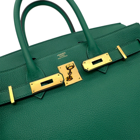 HERMES BIRKIN 30 VERT VERTIGO EVERCOLOR HAND BAG C GOLD HARDWARE 90292866 - PURPOSE