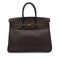 HERMES BIRKIN 35 CHOCOLAT COURCHEVEL HAND BAG □C GHW 90292879 - PURPOSE