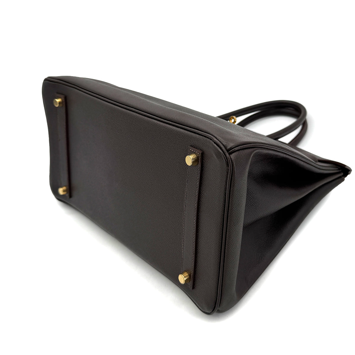 HERMES BIRKIN 35 CHOCOLAT COURCHEVEL HAND BAG □C GHW 90292879