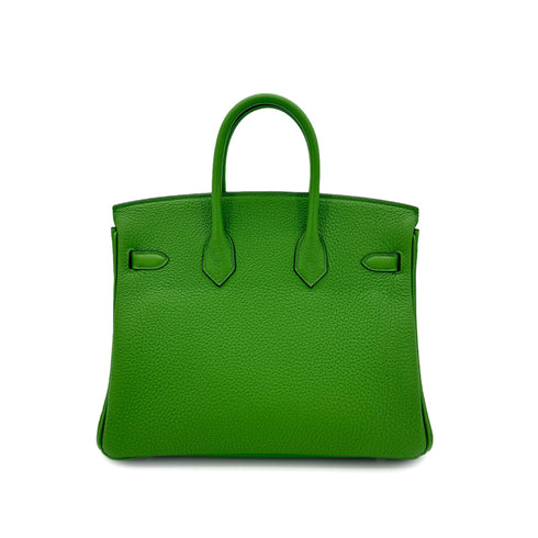 HERMES BIRKIN 25 VERT YUCCA TOGO HAND BAG W SHW 90292880 - PURPOSE