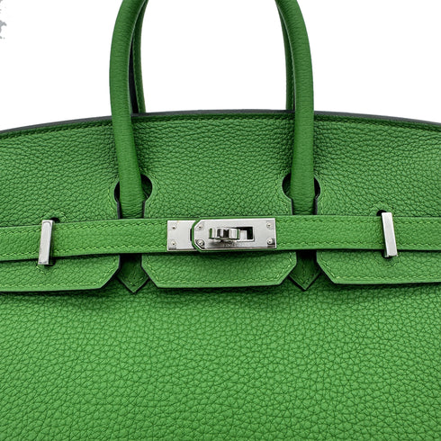 HERMES BIRKIN 25 VERT YUCCA TOGO HAND BAG W SHW 90292880 - PURPOSE