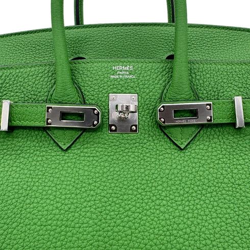 HERMES BIRKIN 25 VERT YUCCA TOGO HAND BAG W SHW 90292880 - PURPOSE