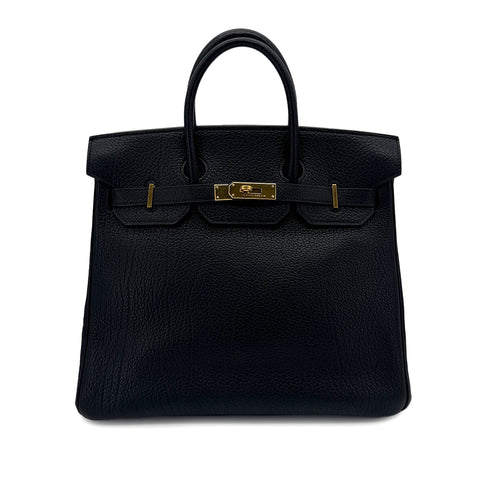 HERMES HAUT A COURROIES 32 BLACK FJORD HAND BAG □D GHW 90292881 - PURPOSE