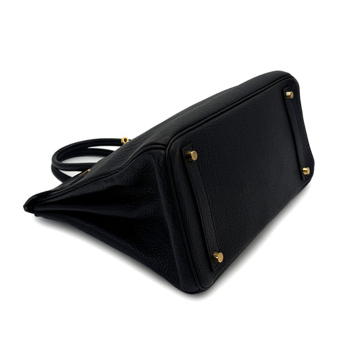 HERMES HAUT A COURROIES 32 BLACK FJORD HAND BAG □D GHW 90292881 - PURPOSE