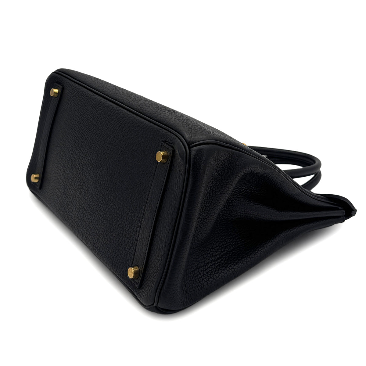 HERMES HAUT A COURROIES 32 BLACK FJORD HAND BAG □D GHW 90292881